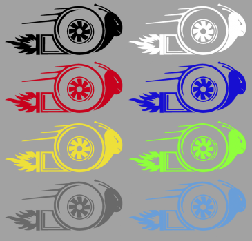 Aufkleber Turboschnecke